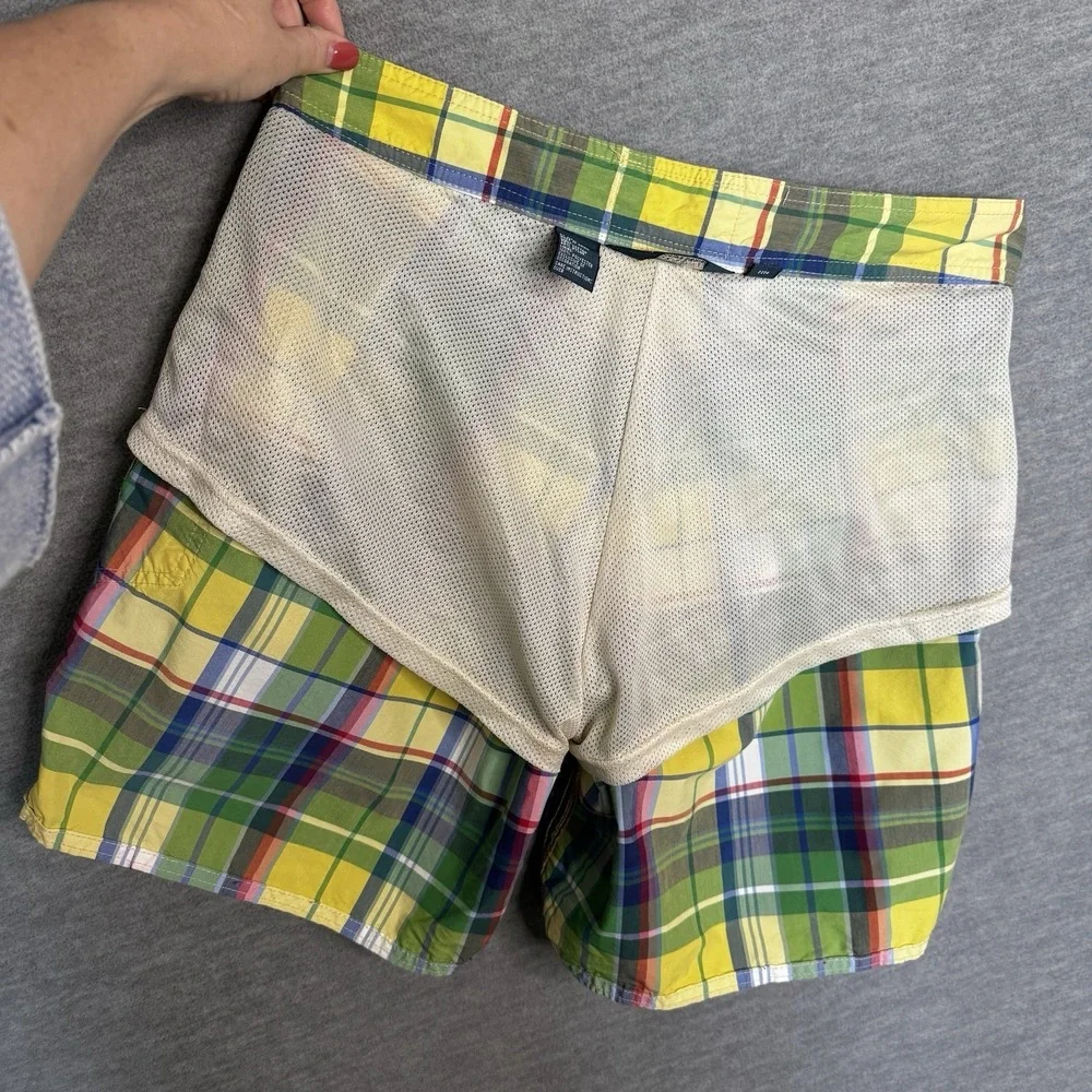 Polo Ralph Lauren Swim Shorts Men 32 Yellow Swim Trunks Board Cargo Cotton Nylon